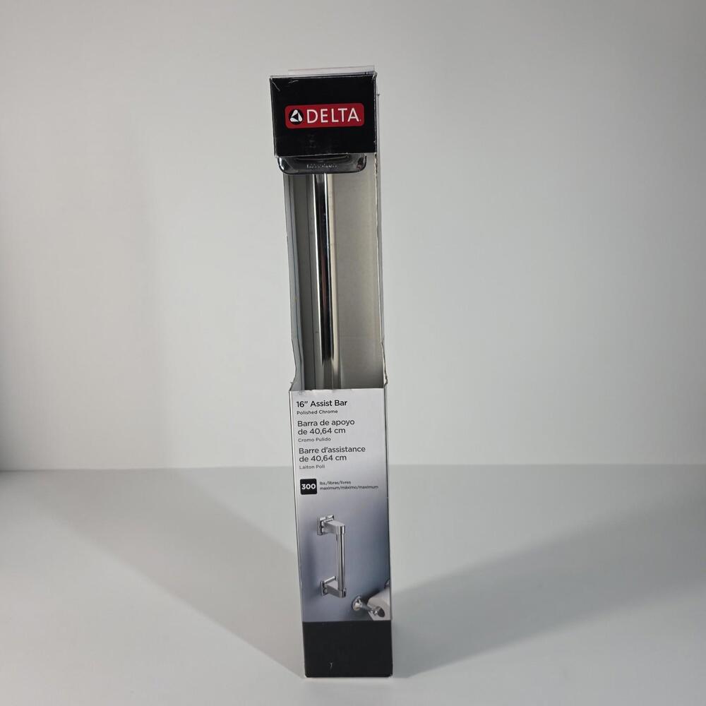 Delta DF516PC Polished Chrome 16" Assist Bar NEW Stainless Steel
